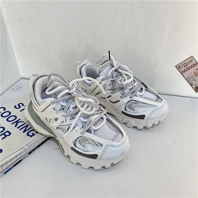 Streetstyle Ulzzang Women Men Chunky Sneakers 2021 Breathable Designer Unisex Sport Shoes Classic Ladies Trainers Plus Size 42