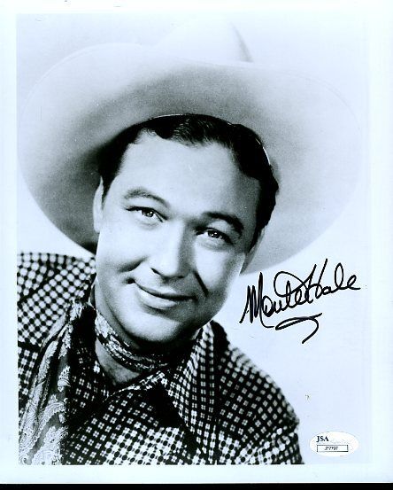 Monte Hale Cowboy Signed Jsa Certed 8x10 Authentic Autograph