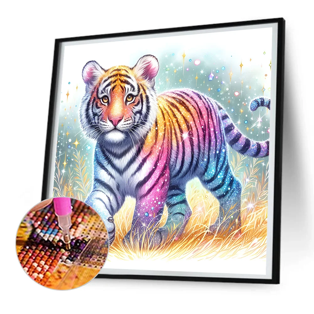 Diamond Painting - Full Round Drill - Tiger(Canvas|30*30cm)