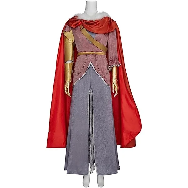 Game Elden Malenia Ring Cosplay Costume Melina Outfit Full Set for Adult Womens Dress with Red Cloak XX-Large