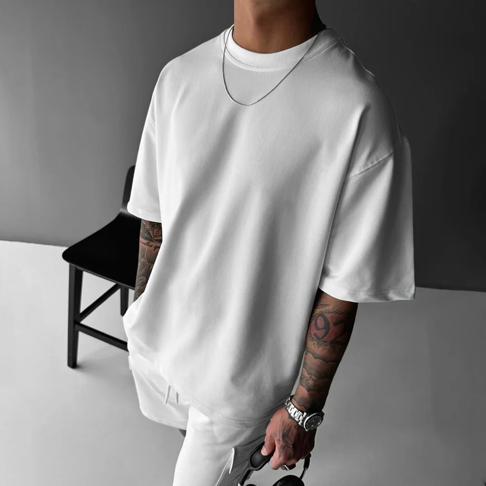 Neutral Simple Basic Solid Color T-shirt