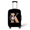 Stretch Printed Suitcase Cover Washable Luggage Protector Fits 18-32 Inch Luggage Letter pattern