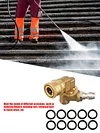 1/4 Adjustable Joint +10pcs O-Rings 180 Degree 5 Angles for Pressure Washer Tips