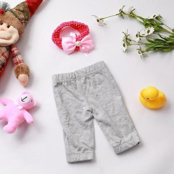 Grey Doll Pants for 20"- 22" Reborn Baby Doll Girl - Reborn Shoppe