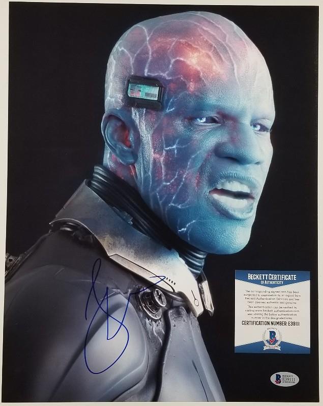 JAMIE FOXX Signed SPIDER-MAN 11x14 Photo Poster painting Electro Autograph ~ BAS Beckett COA