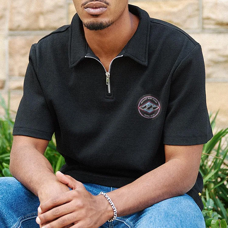 Men's Casual Printed Polo Shirt 31f4
