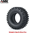 AMK 4Pcs 1.0" Rubber All Terrain Tires 25x54x23mm for 1/24 RC Crawler Cars Axial SCX24 90081 1/18 TRX4M (4PCS)