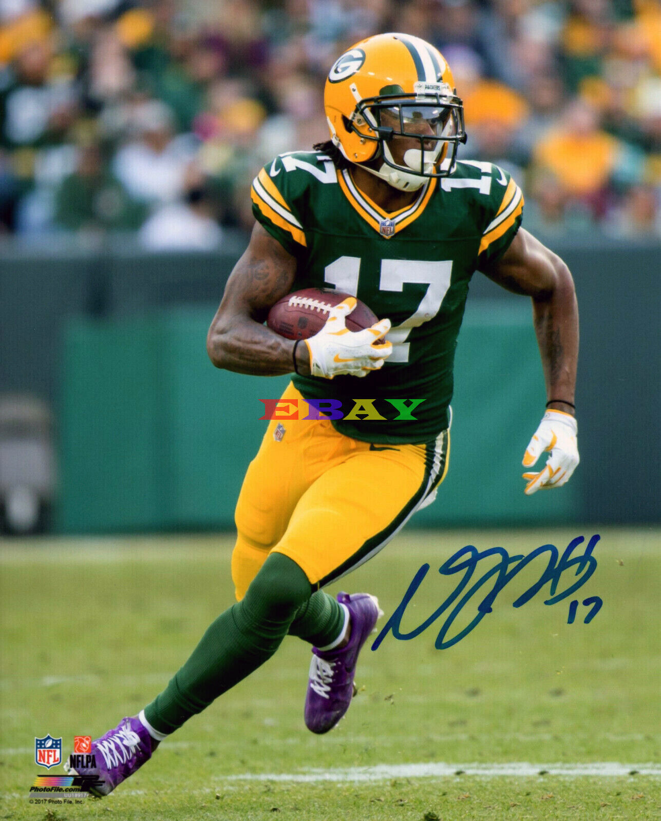 Packers Receiver DAVANTE ADAMS Signed 8x10 Autographed Photo Poster painting Reprint