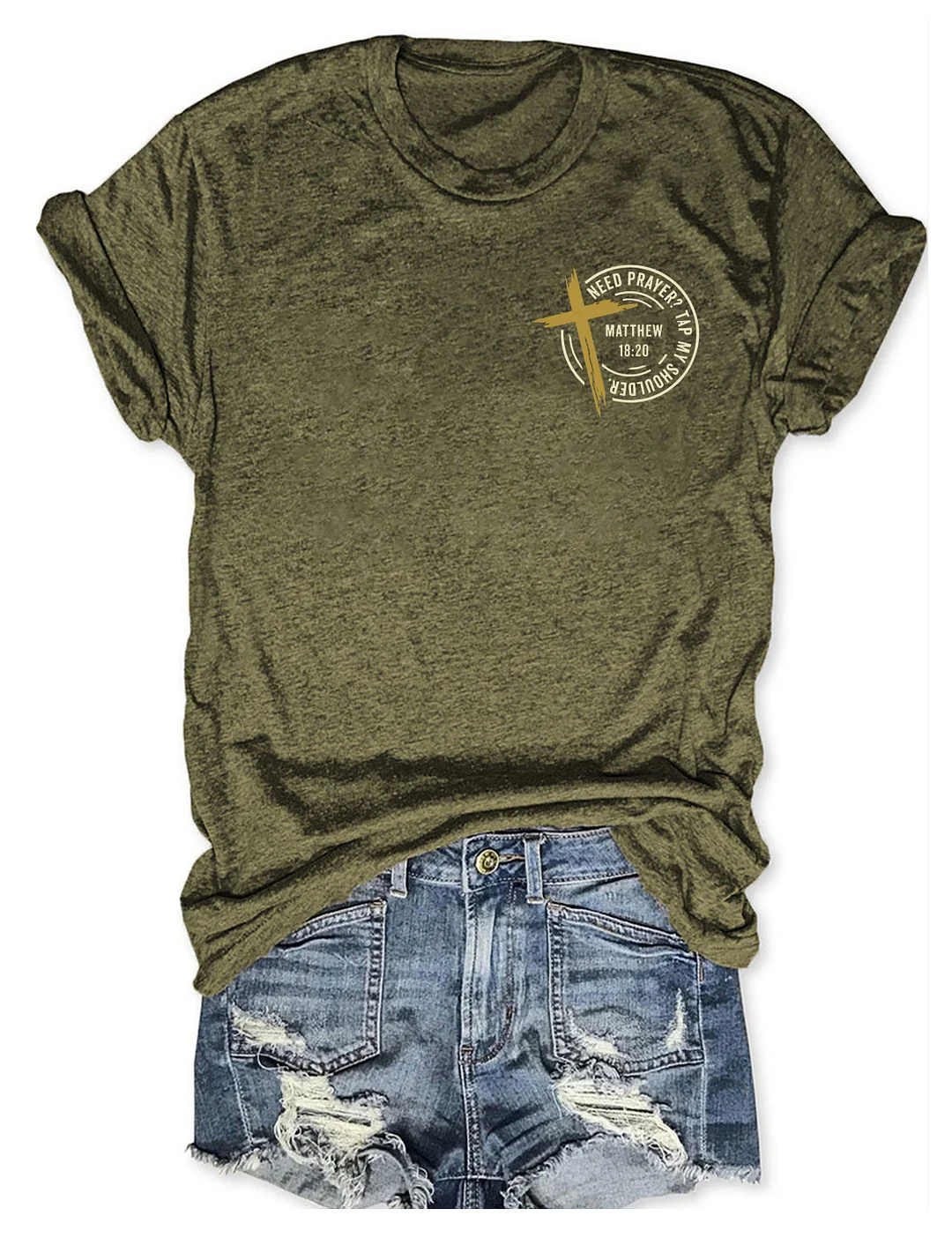 Need Prayer Tap My Shoulder T-shirt