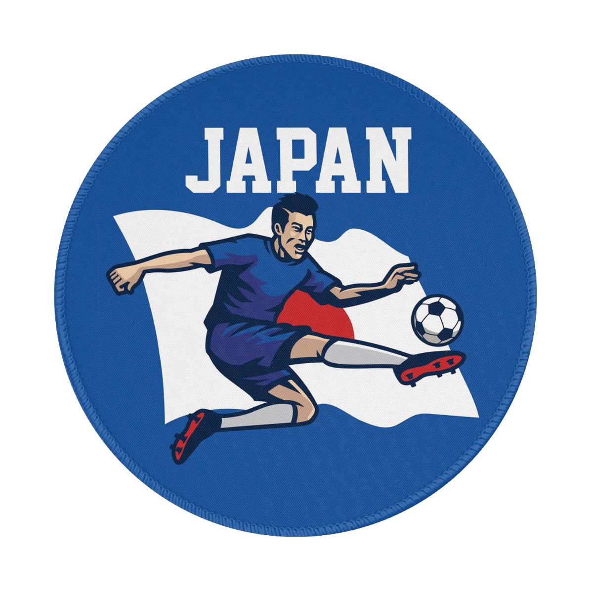 Japan Soccer Player Non-Slip Rubber Round Mouse Pad