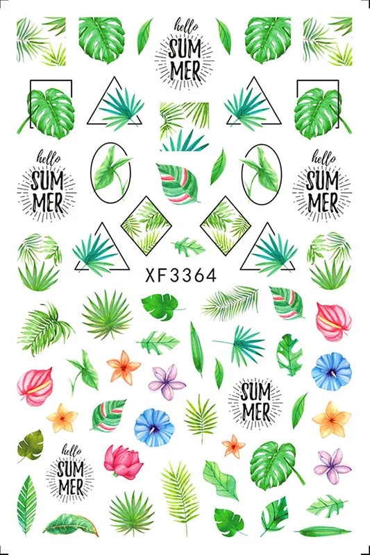 Popular Daisy Nail Sticker for Design Decoration Sunflower Nail Art Decals Adhesive Himawari Sticker for Nail Manicure Design