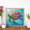 Tortue-Peinture diamant en forme sp&eacute;ciale-30*30cm