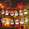 12Pcs Acrylic Christmas Hanging Diamond Painting Art Kits for Christmas Tree