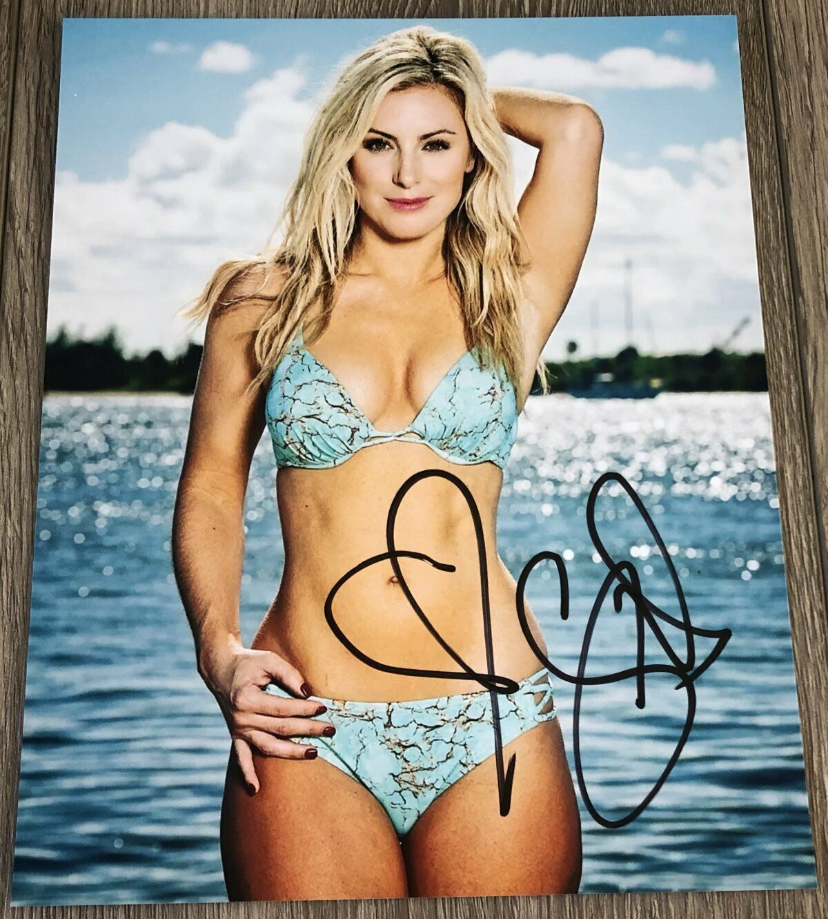 SARAH SCHREIBER SIGNED AUTOGRAPH WWE DIVA RAW SMACKDOWN NXT 8x10 Photo Poster painting B w/PROOF