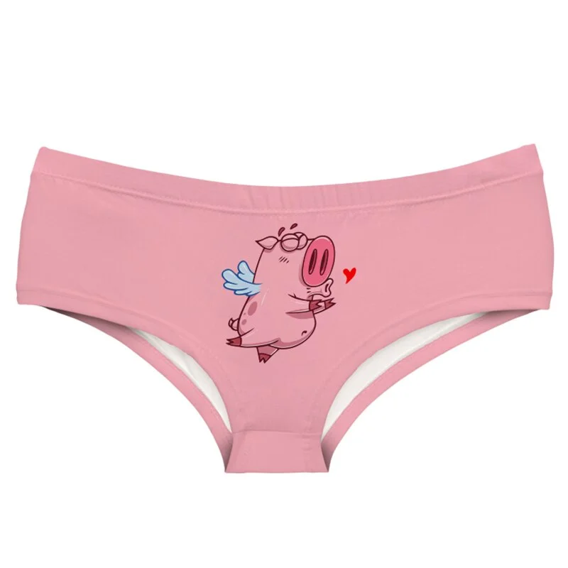 Milk Silk Panties Girls Creative Print Lingerie Women Elastic Breathable Brief Underpant трусы Cozy Underwear трусы женские