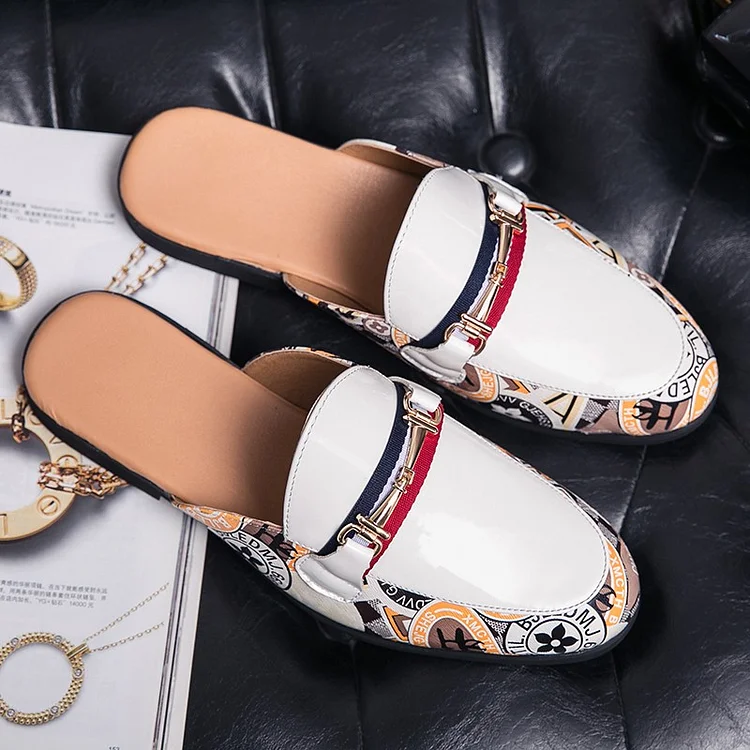 Gregorysupply Summer Half Shoes Men Leather Shoes Men Mules Casual Shoes Fashion Half Drag Loafer Leather Men Shoes Mocassin Handmade Shoes