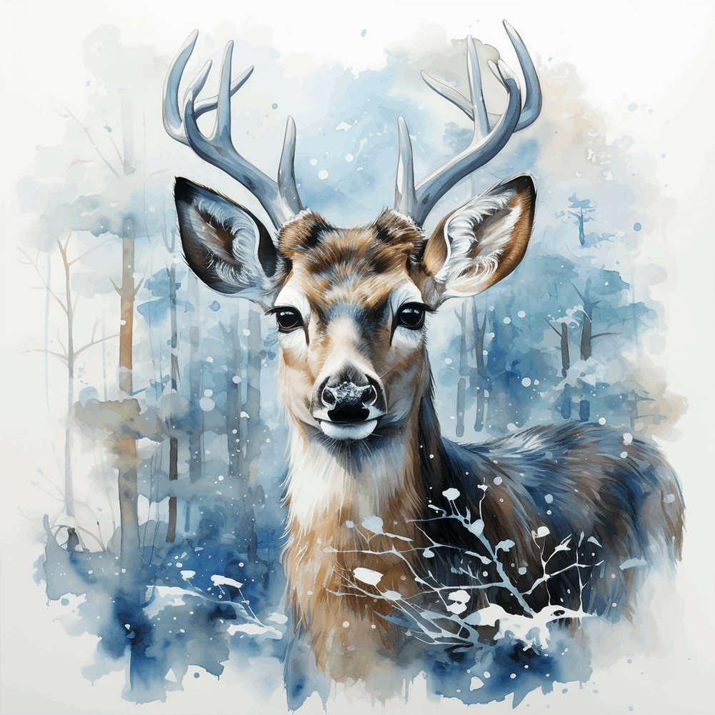 Christmas Deer 30*30cm full round drill diamond painting – Jules' Diamond  Art