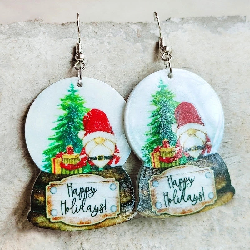 Cute Christmas Tree Gingerbread Arylic Women’s Earrings 1 Pair