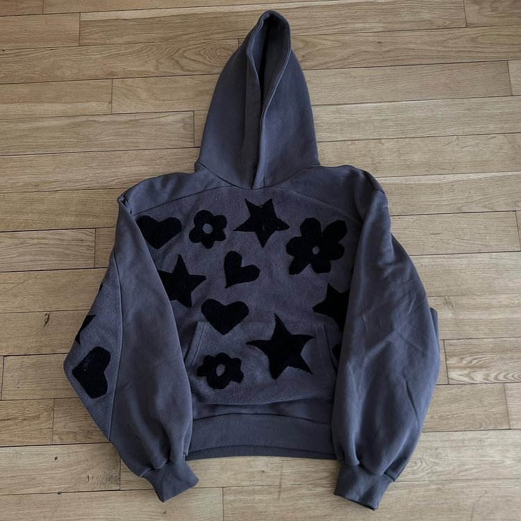 Sky Stars Moon Ripped Hoodie