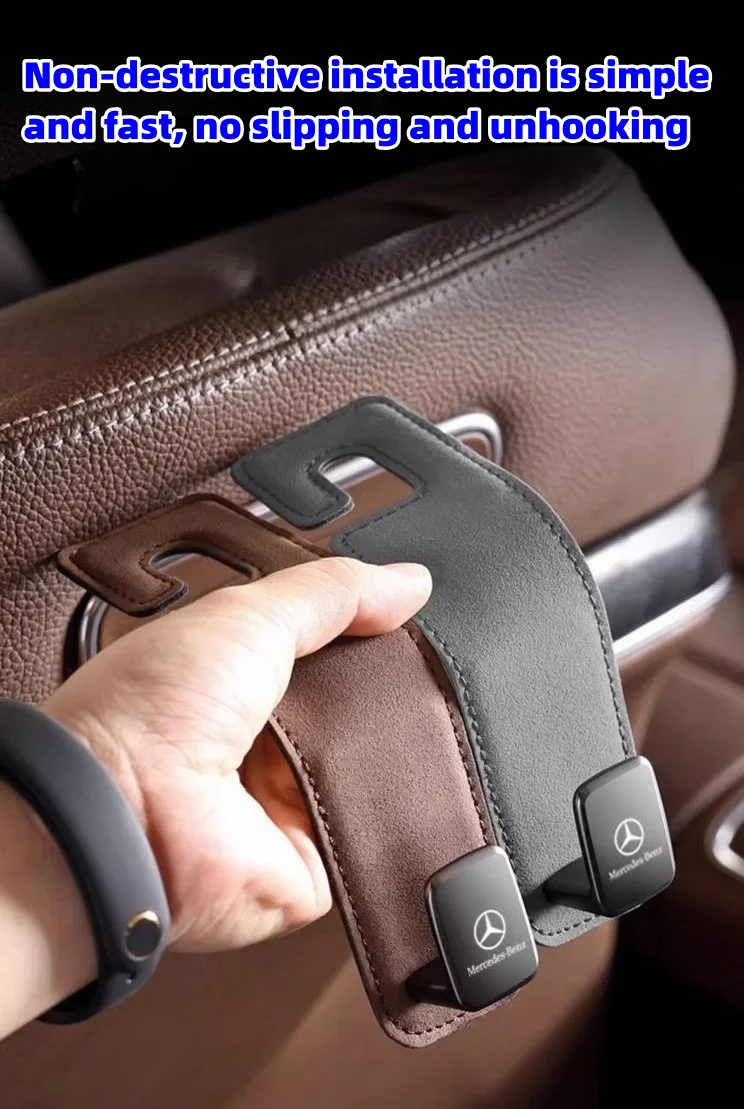Vehicle Suede Seat Back Storage Hook