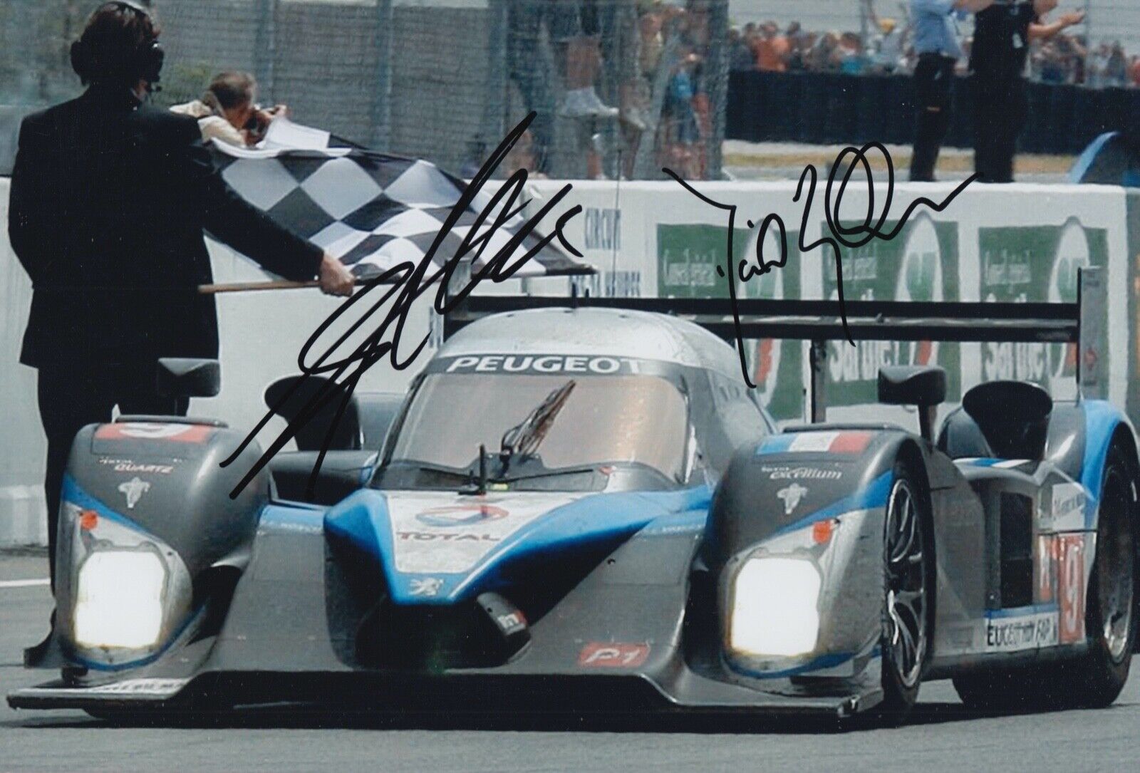 David Brabham, Alexander Wurz Hand Signed 12x8 Photo Poster painting Le Mans Autograph Peugeot 6