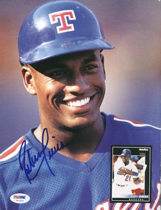 Rangers Ruben Sierra Authentic Signed Magazine Page Photo Poster painting PSA/DNA #U42949