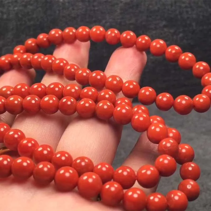 Natural Red Agate 108 Beads Calm Bracelet Mala