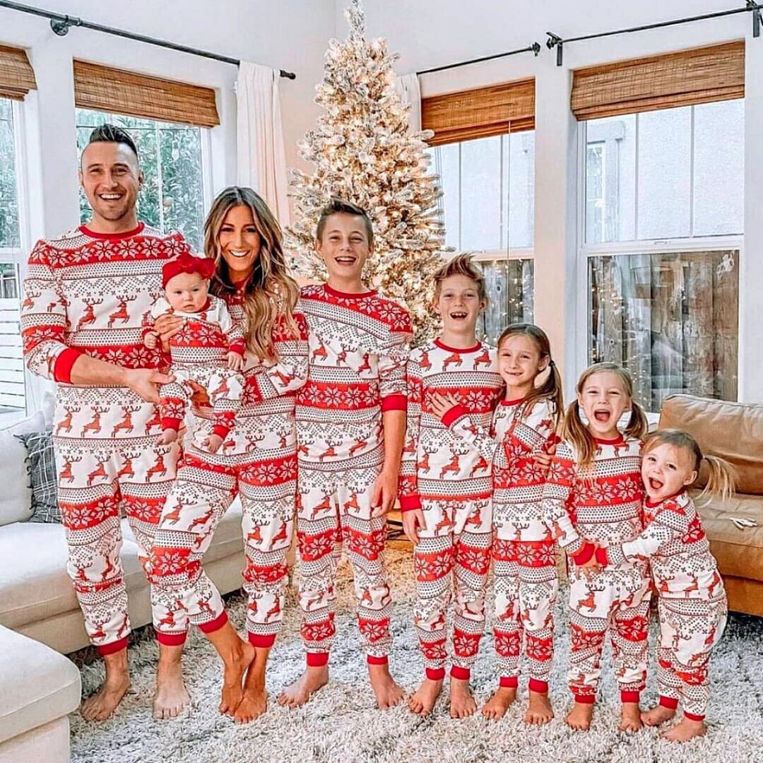 Christmas Reindeer and Snowflake Pajamas