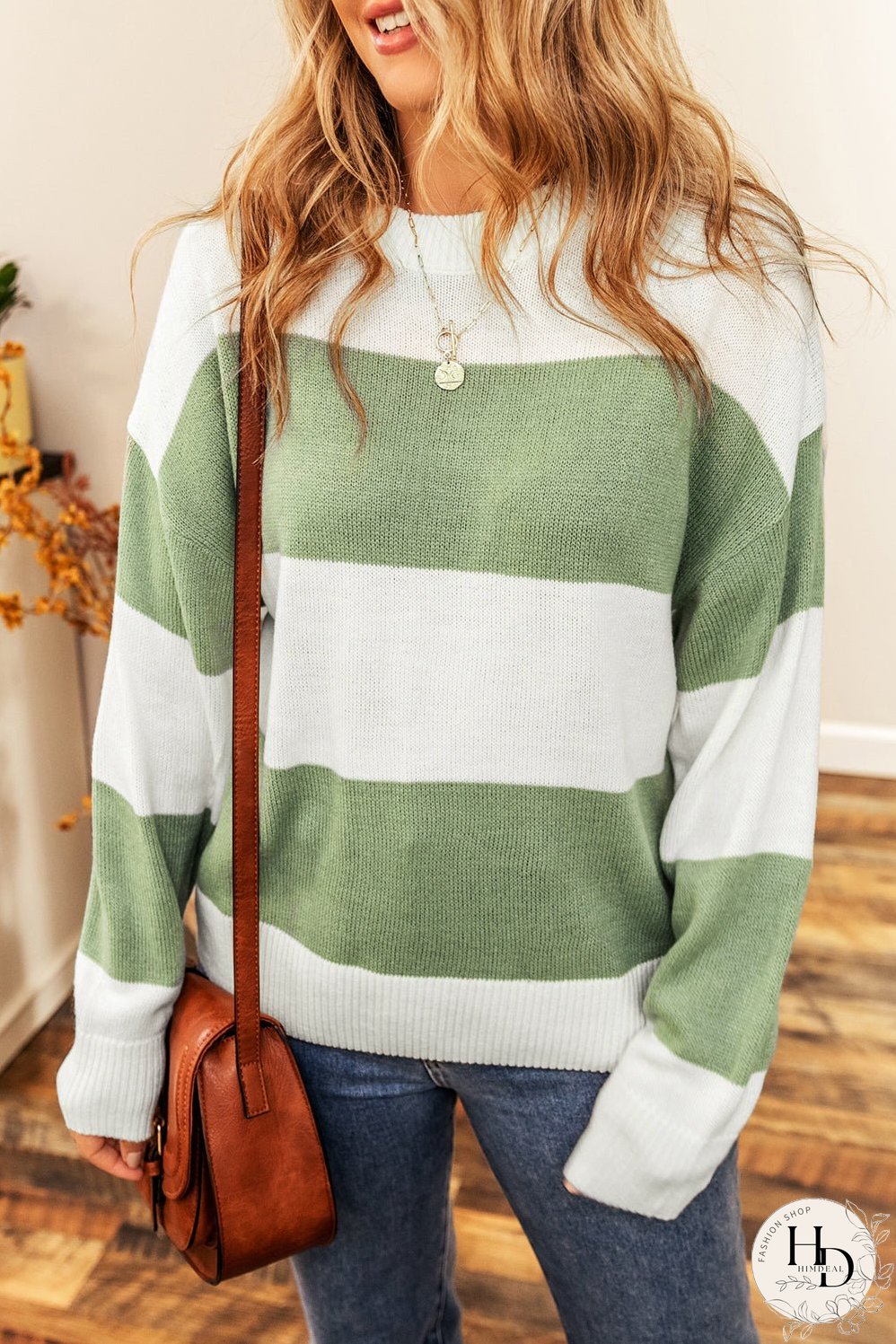 Cozy Colorblock Drop Sleeve Knit Jumper