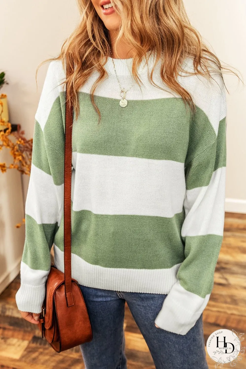 Cozy Colorblock Drop Sleeve Knit Jumper