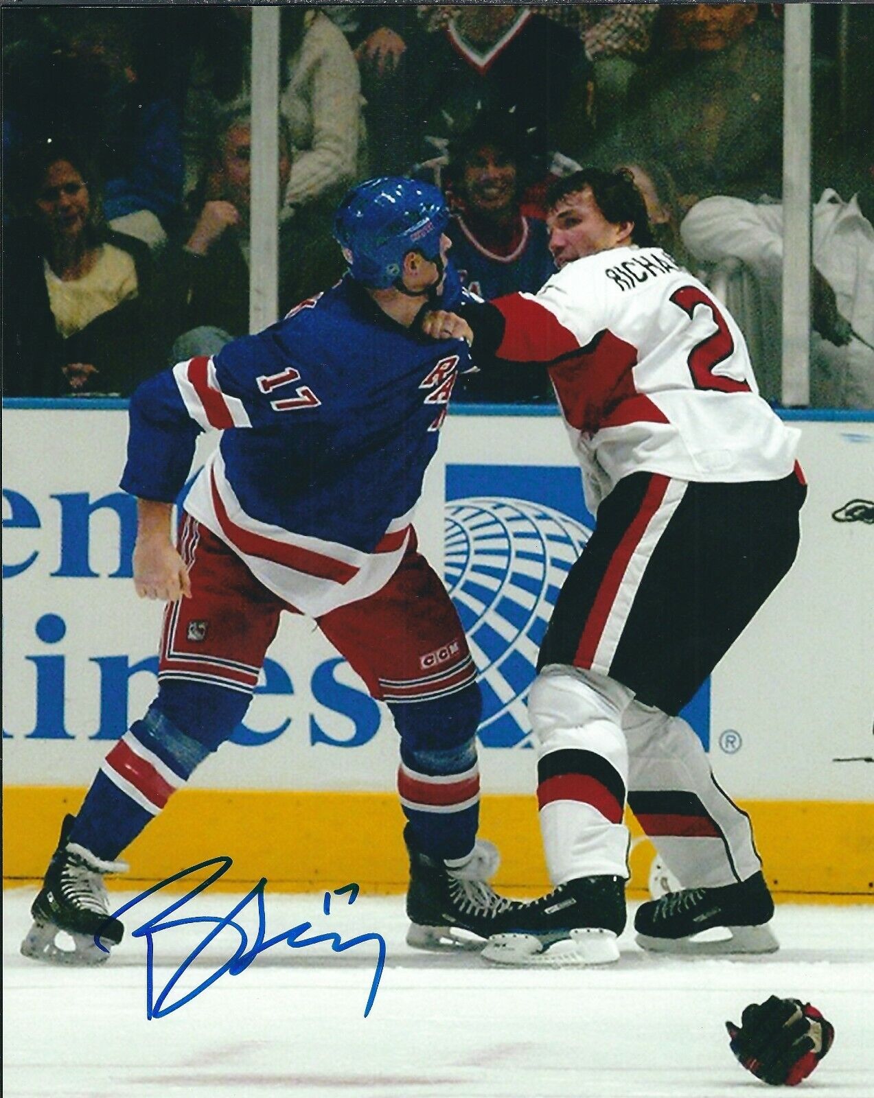 Autographed BRANDON DUBINSKY New York Rangers 8x10 Photo Poster painting w/COA