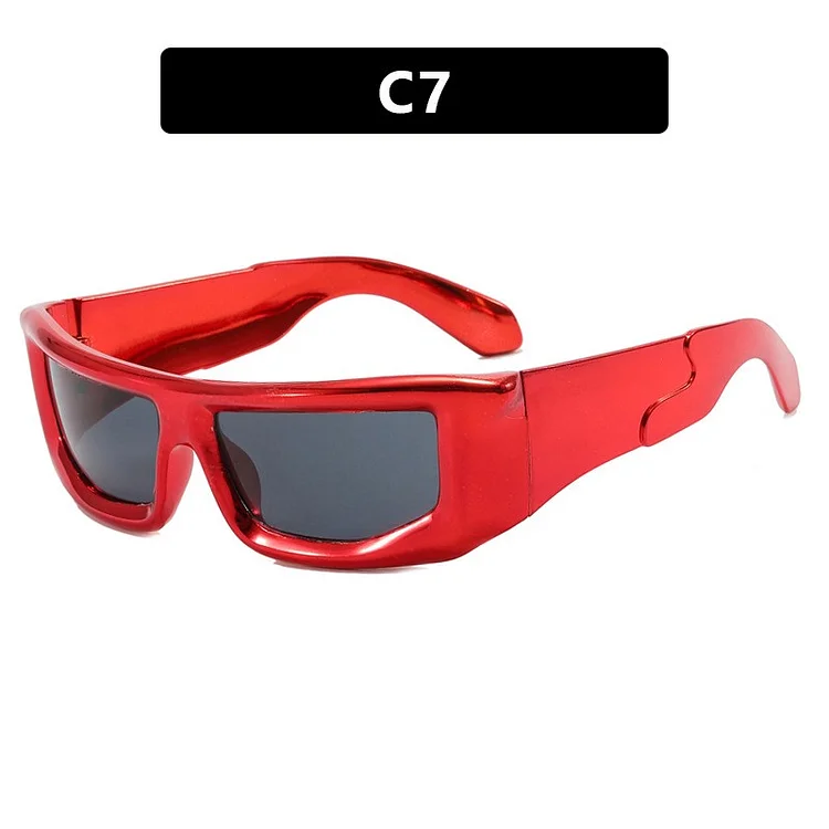 Traceeye Fashion Women's Y2K Rectangle Sunglasses Men and Women Trendy Hip-Hop Sun Glasses Male Sports Cycling Eyewear UV400 Goggles