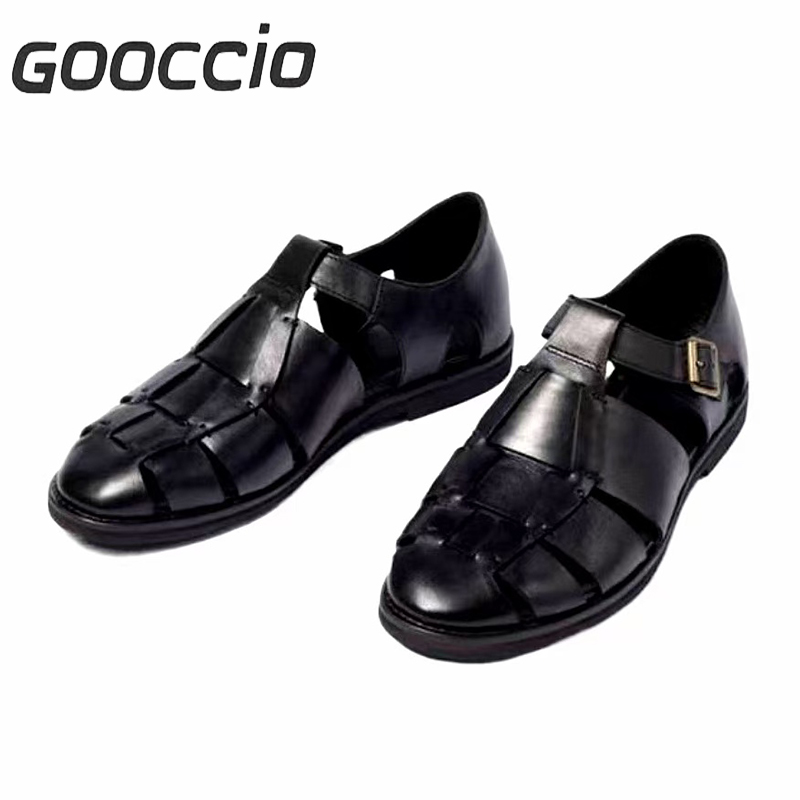 CY182 Cowhide Dress Sandals For Men GOOCCIO   