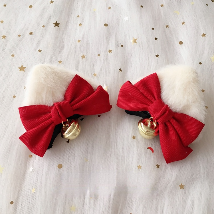 Kawaii Handmade Christmas Cat Ear Hair Clip SP16873