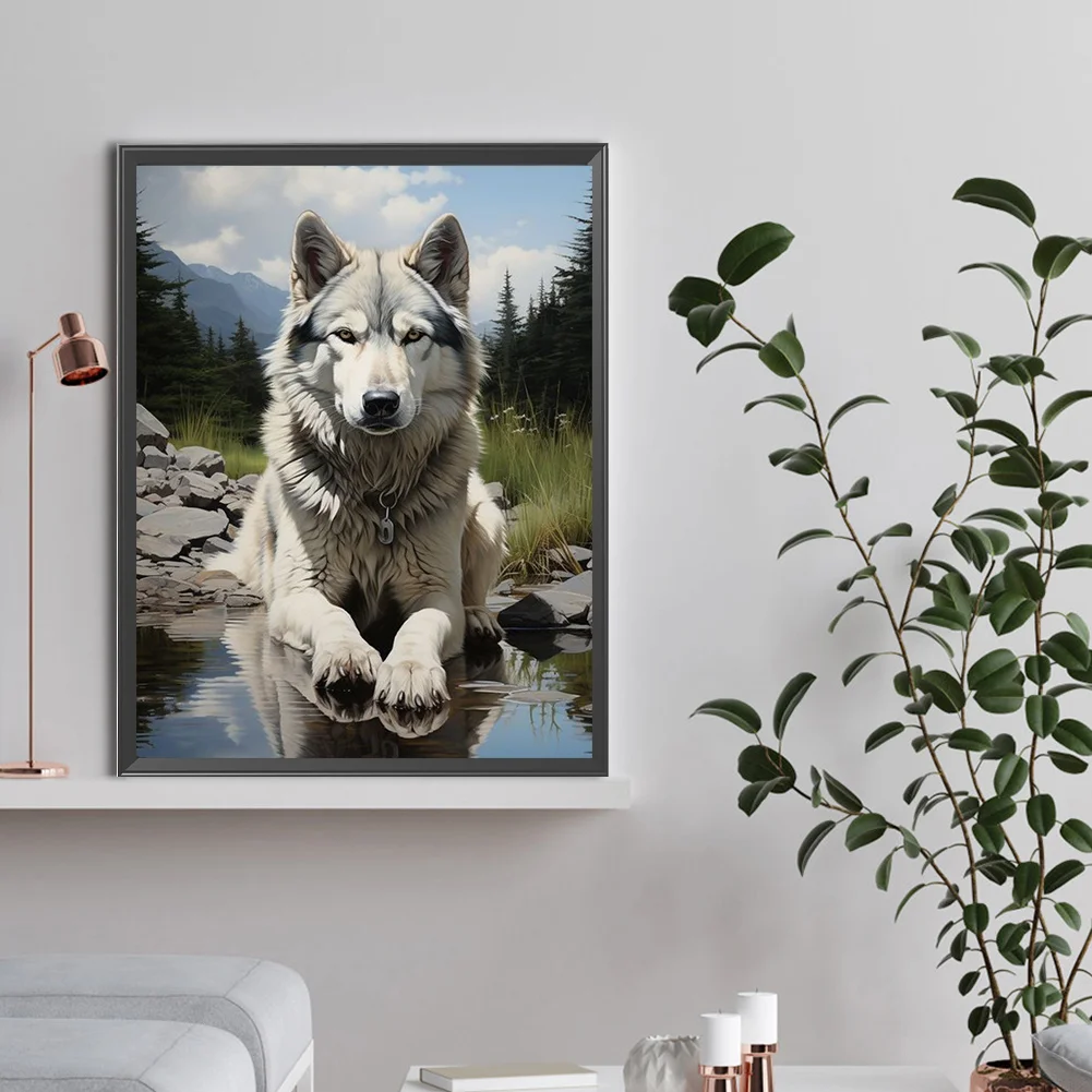 Diamond Painting - Full Round Drill - Wolf(Canvas|30*40cm)