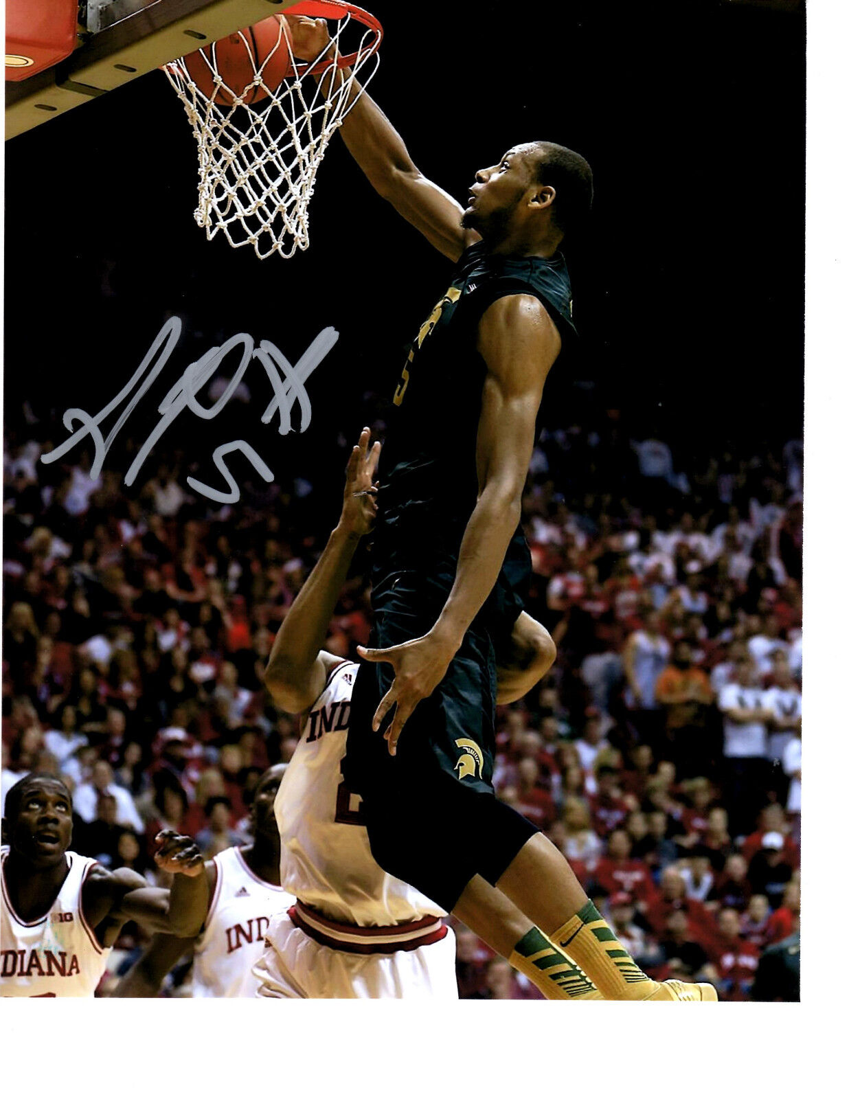 Adreian Payne REPRINTED signed auto Photo Poster painting Michigan State basketball Spartans pro