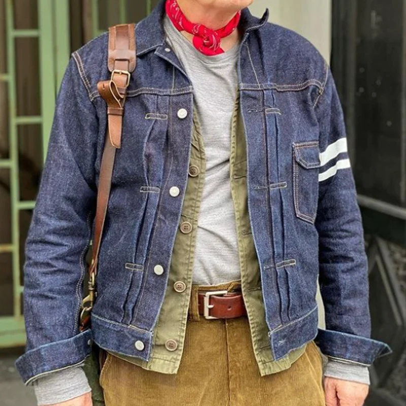 Vintage Classic Stripe Denim Jacket