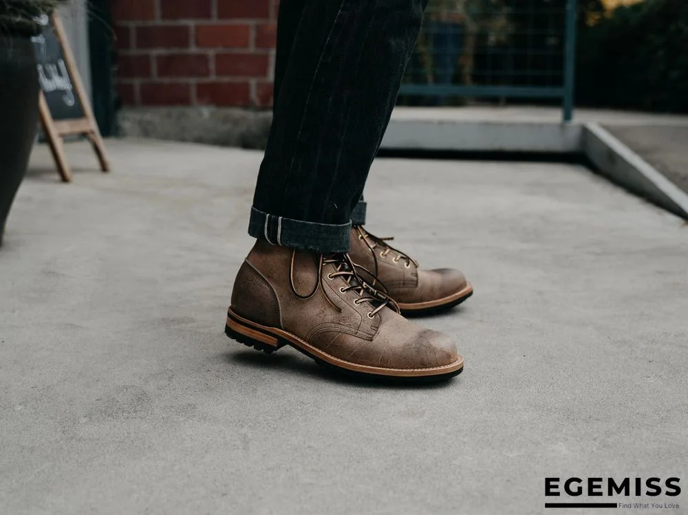 Cow Split Leather Men Boots Comfortable Boots Men Footwear Rubber Ankle Boots Men's Shoes | EGEMISS