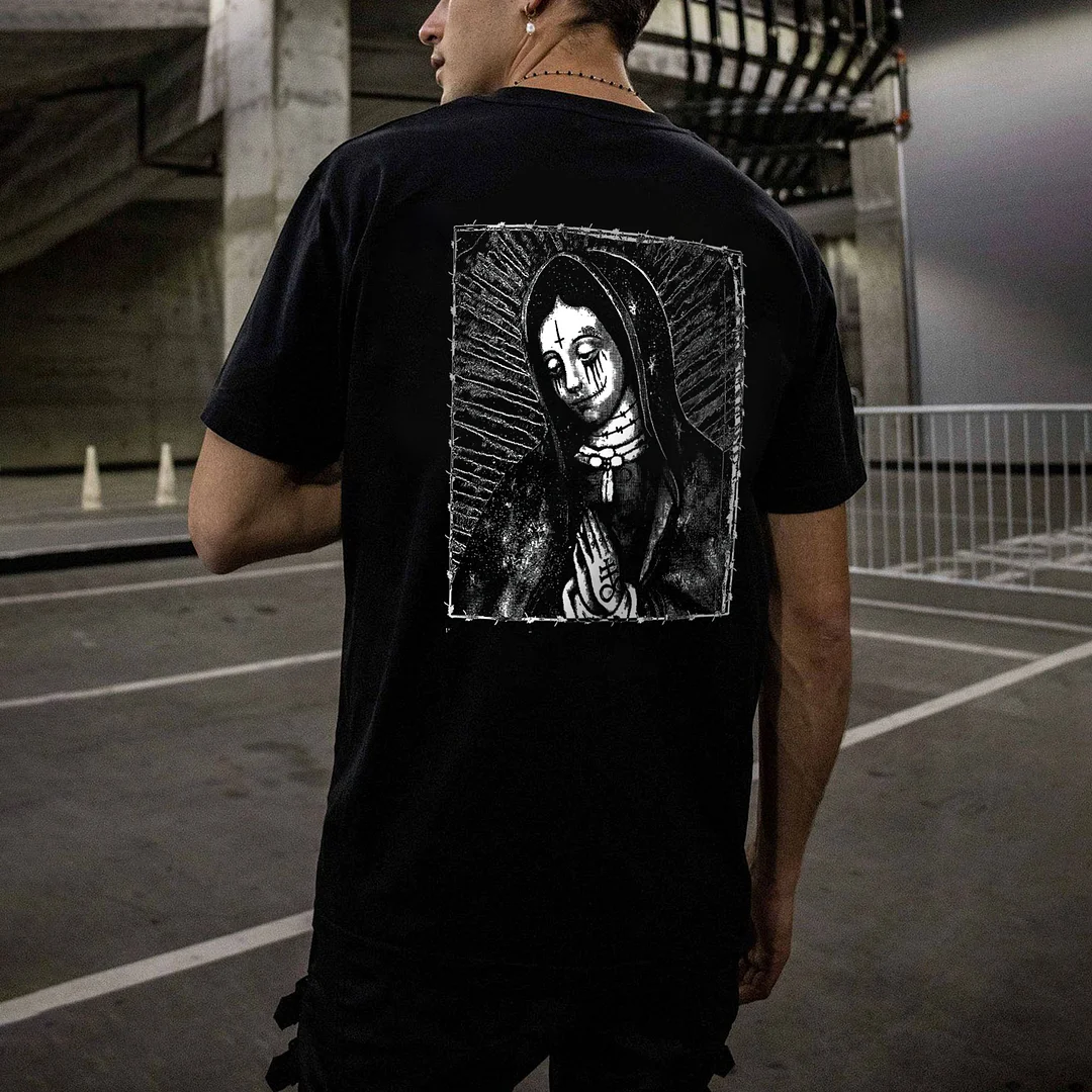 Evil Virgin Guadalupe Printed Men's T-shirt -  