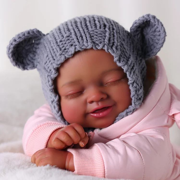 Babeside Sleeping Reborn Baby Maeve17" African American Infant Girl Best Gift for Kids