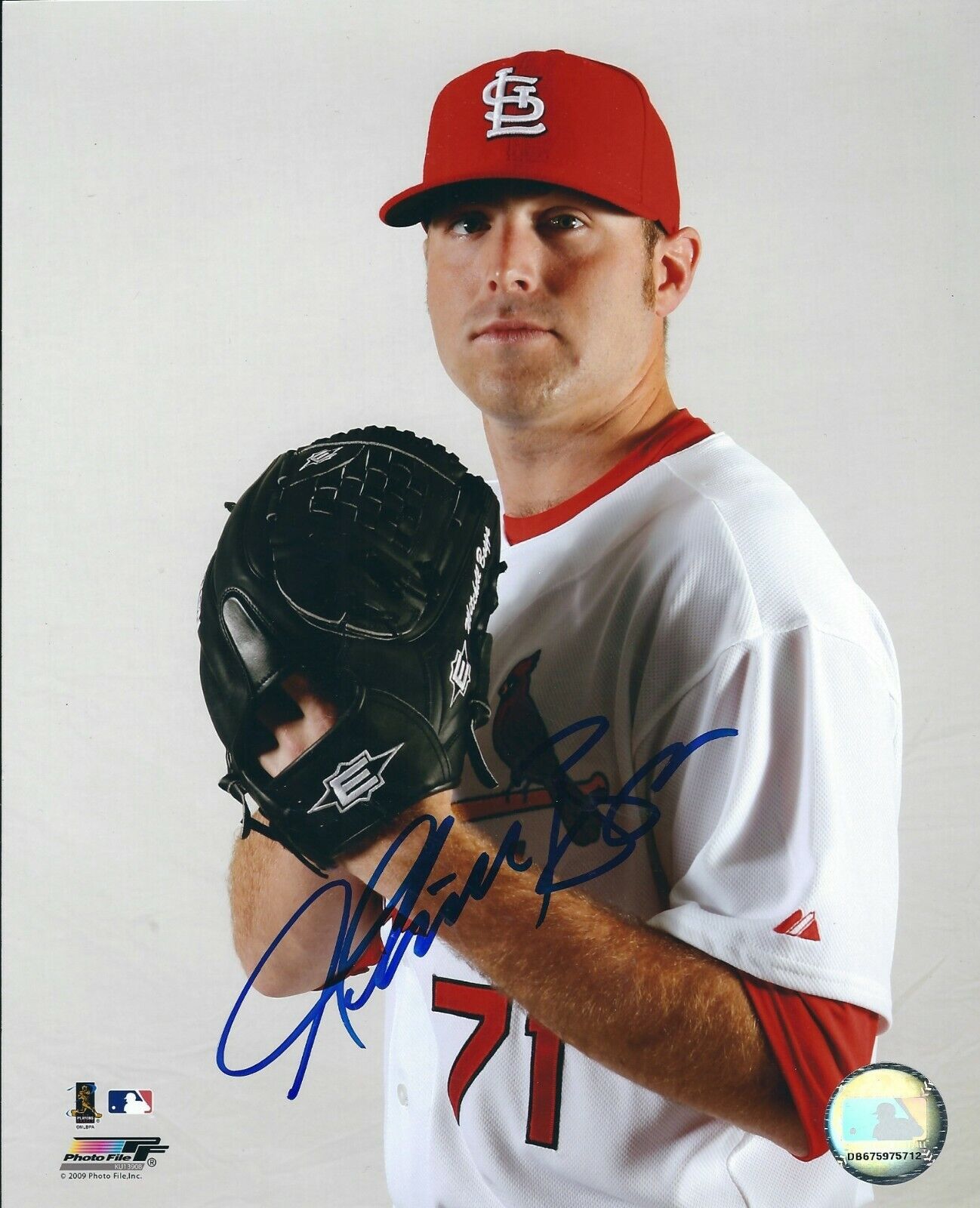 Autographed MITCHELL BOGGS St. Louis Cardinals 8x10 Photo Poster painting- COA