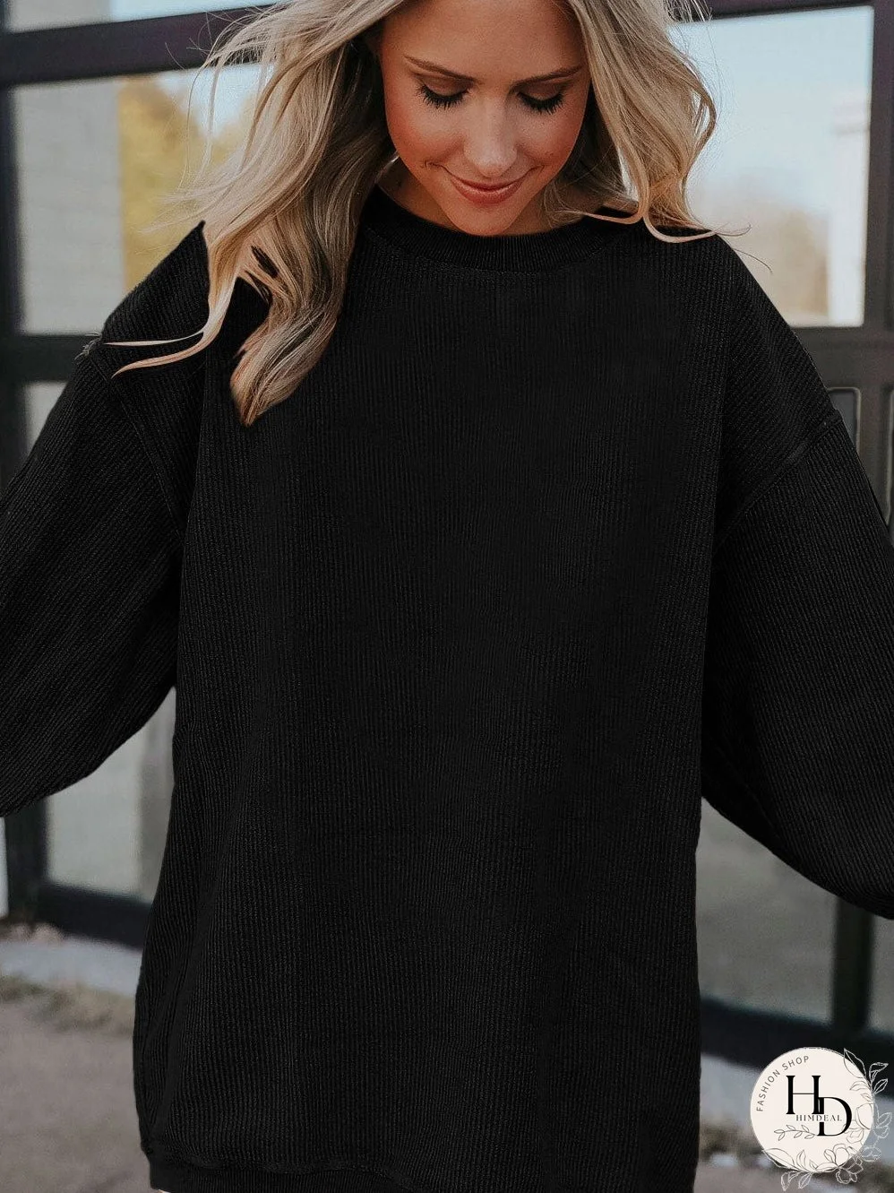 Stylish Waffle Knit Top