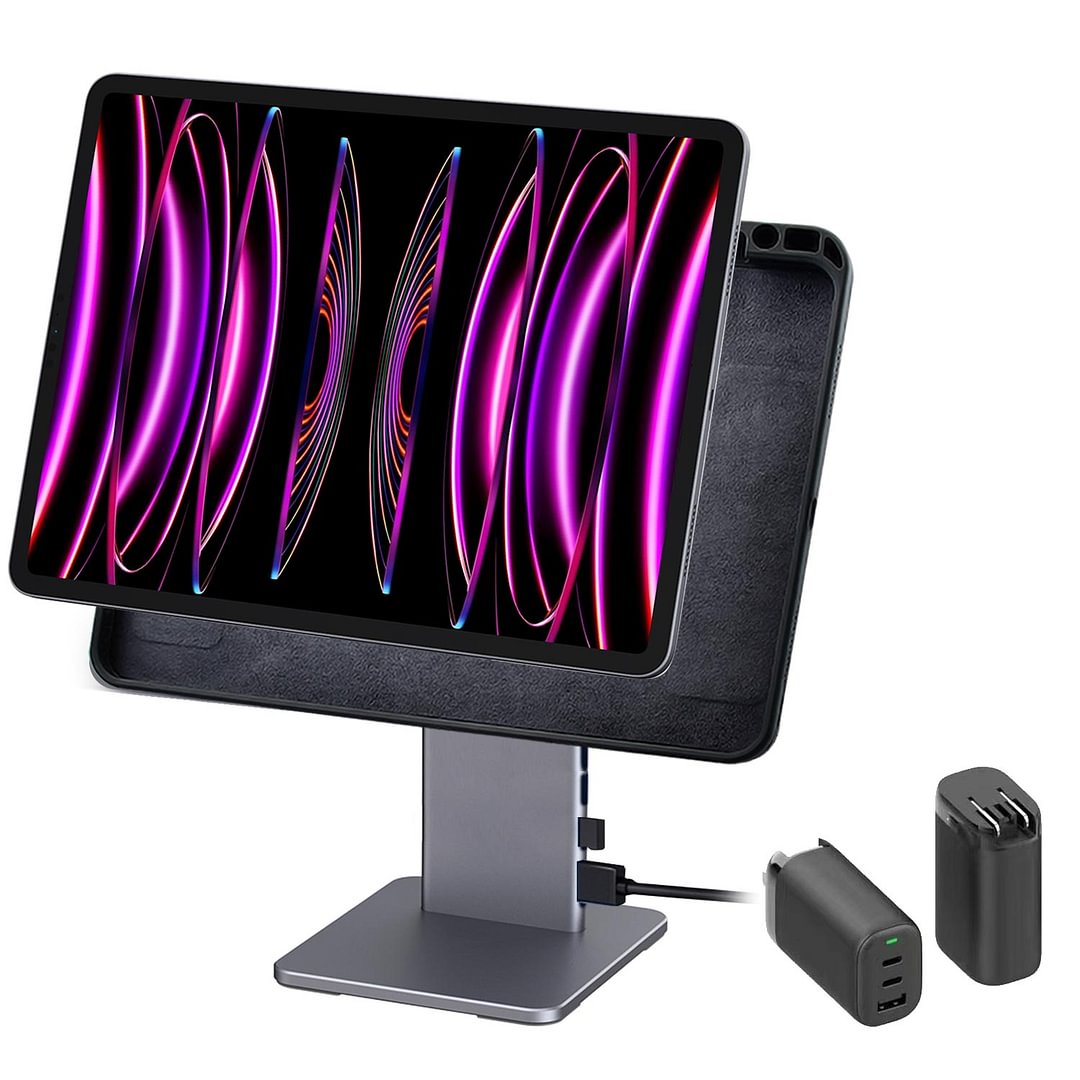 Magfire iPad & MacBook 8 in1 Magnetic Docking Station with 65W GaN Plug & Magnetic Case Suite