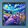 Lavendelfeld - Rundbohrer Diamantmalerei - 40*40cm