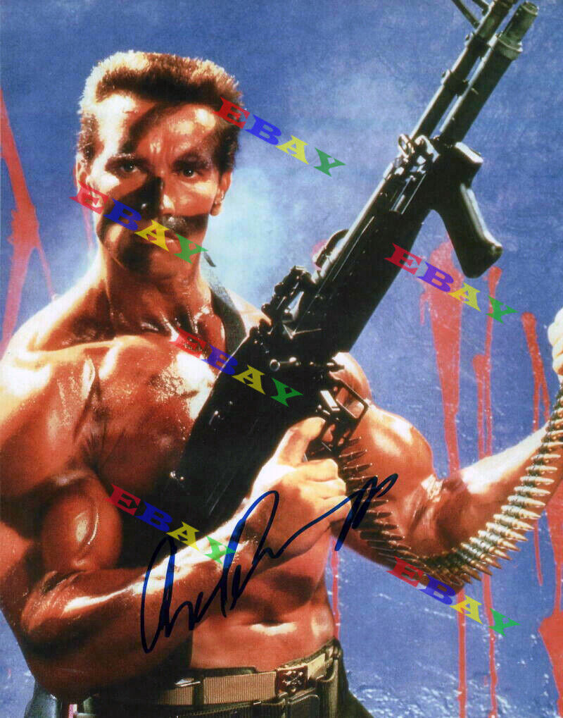 ARNOLD SCHWARZENEGGER Commando Autographed Signed 8x10 Photo Poster painting Reprint