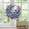 Diamond Painting Acrylic Flower Butterfly Wreath Pendant for Wall Window