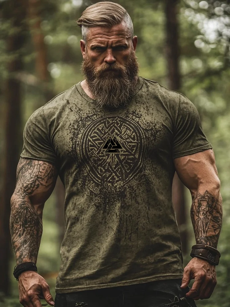 VChics Viking Totem Vintage Men's T-shirt
