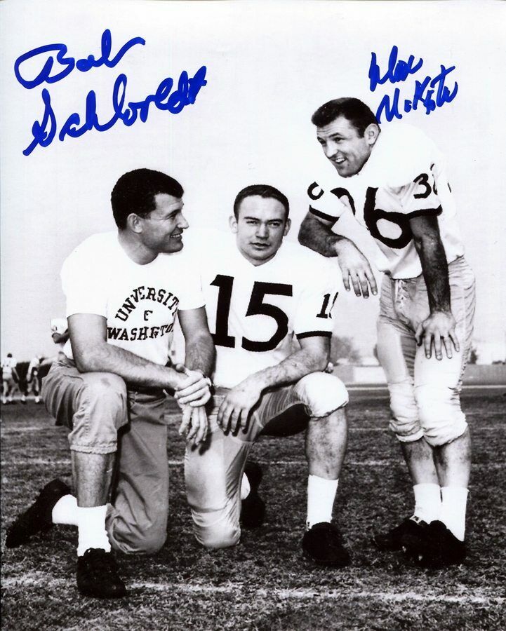 Bob Schloredt & Don Mcketa Washington Huskies UW Autographed Signed 8x10 CFS