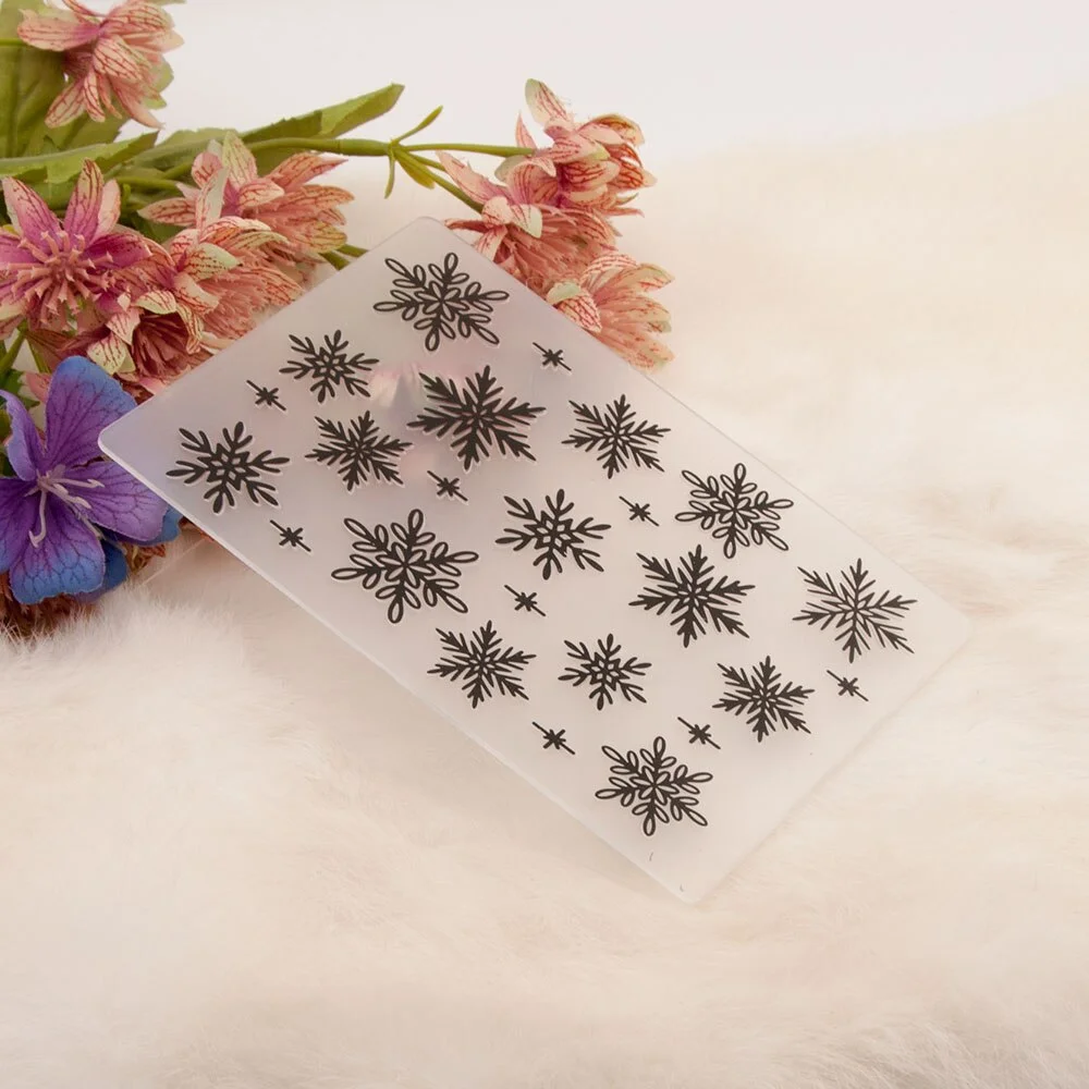 Plastic Template Craft Card Making Paper Cards 1Pcs Photo Album Christmas Snowflakes Decoration Scrapbooking Embossing Folder