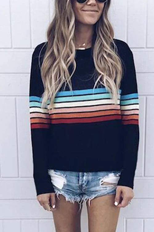 Hot Rainbow Striped Shirt